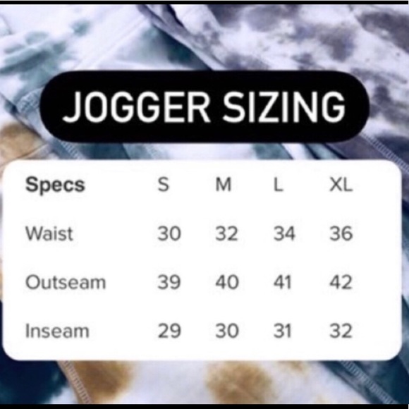 Tie Dye Navy Custom Joggers NEW - Picture 9 of 11